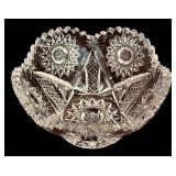 Collection of Vintage Crystal and Glass Dishes, Bowls, and Serving Pieces