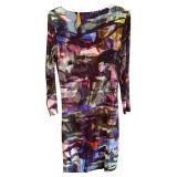 FB - Escada Size 36 Abstract Print Drape Neck Dress