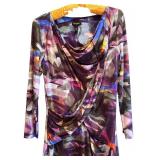 FB - Escada Size 36 Abstract Print Drape Neck Dress
