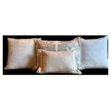 LR - Set of 4 Decorative Throw Pillows Including Ralph Lauren, Assorted Patterns