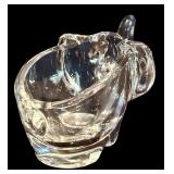 LR - Set of 3 Crystal Elephant Figurines and Bowl