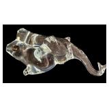 LR - Set of 3 Crystal Elephant Figurines and Bowl