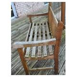 D - Smith & Hawken Wooden Outdoor Bench 47 Inch Vintage