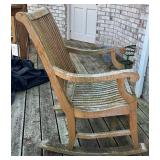 D - Smith & Hawken Wooden Outdoor Rocking Chair