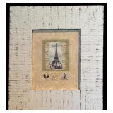 FR - Decor Set with Antique Reflections Eiffel Tower Wall Art, 