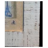 FR - Decor Set with Antique Reflections Eiffel Tower Wall Art, 