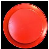 SR - Vintage 19 Inch Red Metal Serving Tray with Chef and BBQ Design