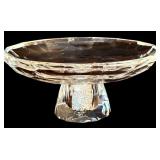 LR - Vintage Glass Stemware Pair and Faceted Pedestal Candleholder Set