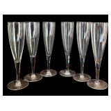FR - Collection of 13 Glasses Including Champagne Flutes and Tumblers