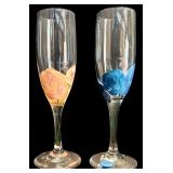 FR - Collection of 13 Glasses Including Champagne Flutes and Tumblers