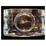K - Vintage Oleg Cassini Crystal Prism Votive Candle Holder