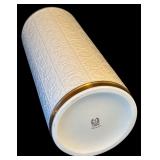 LR - Vintage Lenox Tall Vase with Embossed Floral Design, 12 Inch