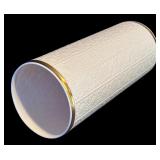 LR - Vintage Lenox Tall Vase with Embossed Floral Design, 12 Inch