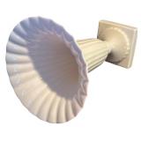 LR - Vintage Lenox Porcelain Vase with Fluted Design, 8.75 Inches Tall