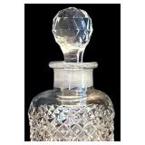FR - Set of 5 Cut Crystal Decorative Pieces Including Footed Jar, Jars, Bell, and Basket