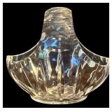 FR - Set of 5 Cut Crystal Decorative Pieces Including Footed Jar, Jars, Bell, and Basket