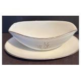 DR - Noritake Eden Pattern Fine China Serving Set with Platters, Tureen, Gravy Boat & Bowls