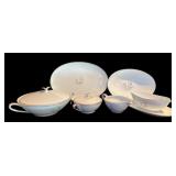 DR - Noritake Eden Pattern Fine China Serving Set with Platters, Tureen, Gravy Boat & Bowls