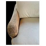 SR - Century Woven Rattan Lounge Chair with Cushions