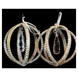 LL - Set of 2 Icy Craft Lighted Acrylic Christmas Trees and 2 Ornament Decor Pieces