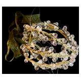 LL - Set of 2 Icy Craft Lighted Acrylic Christmas Trees and 2 Ornament Decor Pieces