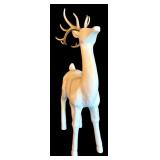 LL - Christmas Decor Collection with 17in Reindeer, Nieman Marcus Plate, Bell, Snow Globe and Figures