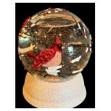 LL - Christmas Decor Collection with 17in Reindeer, Nieman Marcus Plate, Bell, Snow Globe and Figures