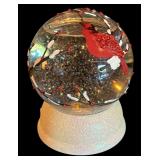 LL - Christmas Decor Collection with 17in Reindeer, Nieman Marcus Plate, Bell, Snow Globe and Figures