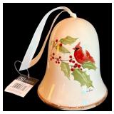 LL - Christmas Decor Collection with 17in Reindeer, Nieman Marcus Plate, Bell, Snow Globe and Figures