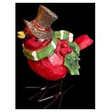 LL - Christmas Decor Collection with 17in Reindeer, Nieman Marcus Plate, Bell, Snow Globe and Figures