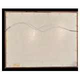 LL - Lou Roman Framed Original Harbor Scene Watercolor Painting