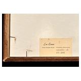 LL - Lou Roman Framed Original Harbor Scene Watercolor Painting