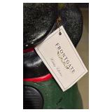 LL - Frontgate Holiday Collection 31.5in Magnesium Rotating Snowboarding Snowman Figure