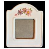 LL - Set of 2 Porcelain Decorative Frames with Floral Designs and Matching Mini Frames