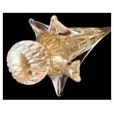 LL - Collection of Glass and Acrylic Christmas Trees with Brass Deer Figurine