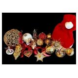 LL - Vintage Christmas Ornament Collection with Santa Hat 14 Inch