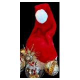 LL - Vintage Christmas Ornament Collection with Santa Hat 14 Inch