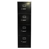 LL - HON 4-Drawer Black Vertical File Cabinet