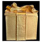 LL - Christmas Decor Collection with Brass Nora Fenton Box, Gold Gift Box & 8-Inch Giraffe