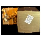 LL - Christmas Decor Collection with Brass Nora Fenton Box, Gold Gift Box & 8-Inch Giraffe