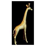 LL - Christmas Decor Collection with Brass Nora Fenton Box, Gold Gift Box & 8-Inch Giraffe