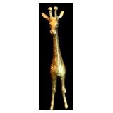 LL - Christmas Decor Collection with Brass Nora Fenton Box, Gold Gift Box & 8-Inch Giraffe