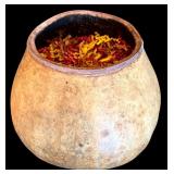 LL - Vintage Spirit Bowl by Brave One with Beaded Feather Decor