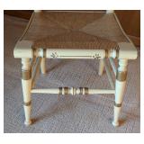 LR - Tell City Painted Rush Seat Side Chair with Floral Accents