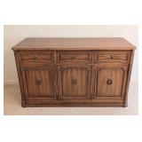 DR - Vintage Henredon Buffet Sideboard with Brass Hardware