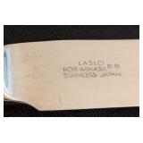 K - Vintage Laslo for Mikasa Flatware Set with Gold Accents, Service for 12