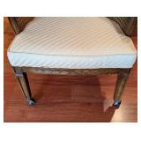 LL - Wooden Vintage Dining Set / Game Table Set with 4 Cane-Back Rolling Chairs and 42 Inch Round Table