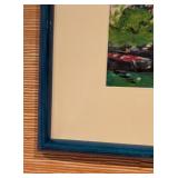 LL - Framed Colorful European Street Scene Print