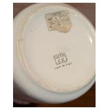 LL - 11-Inch Italian Ceramic Vase with Embossed Floral Motif