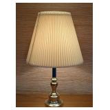 LL - Brass Table Lamp with Pleated Shade
